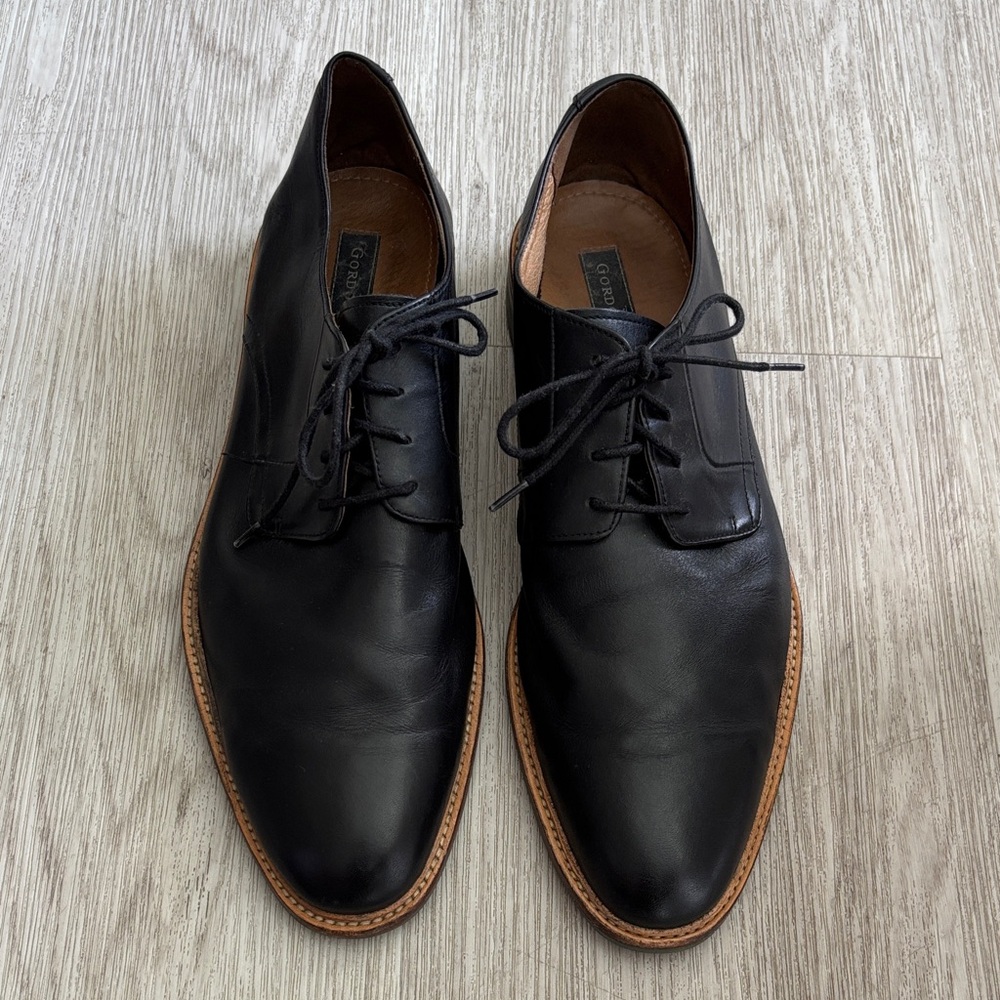Black Leather Lace Up / Oxfords